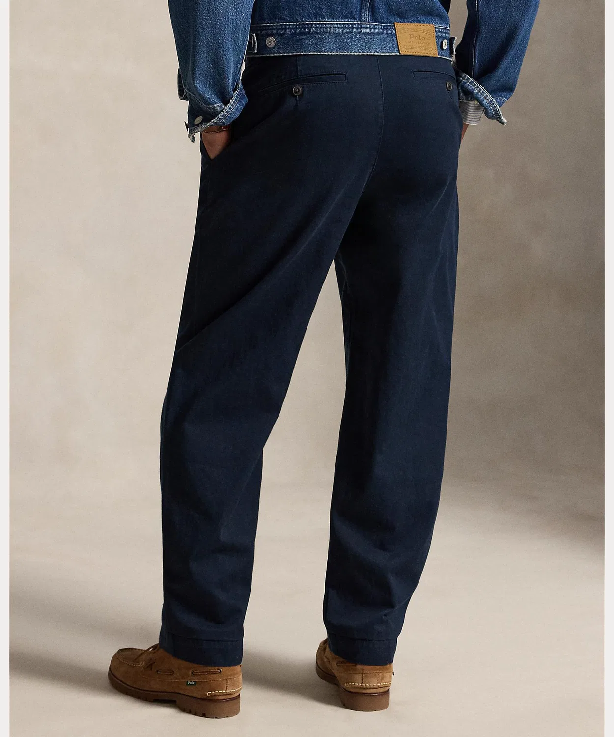 Мужские классические брюки чинос с двойной складкой Suffield POLO RALPH LAUREN, Navy — фото 4