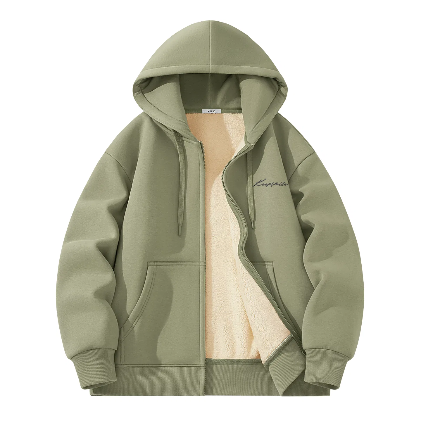 Детское свитшот с принтом MINISO, Gray Pea Green