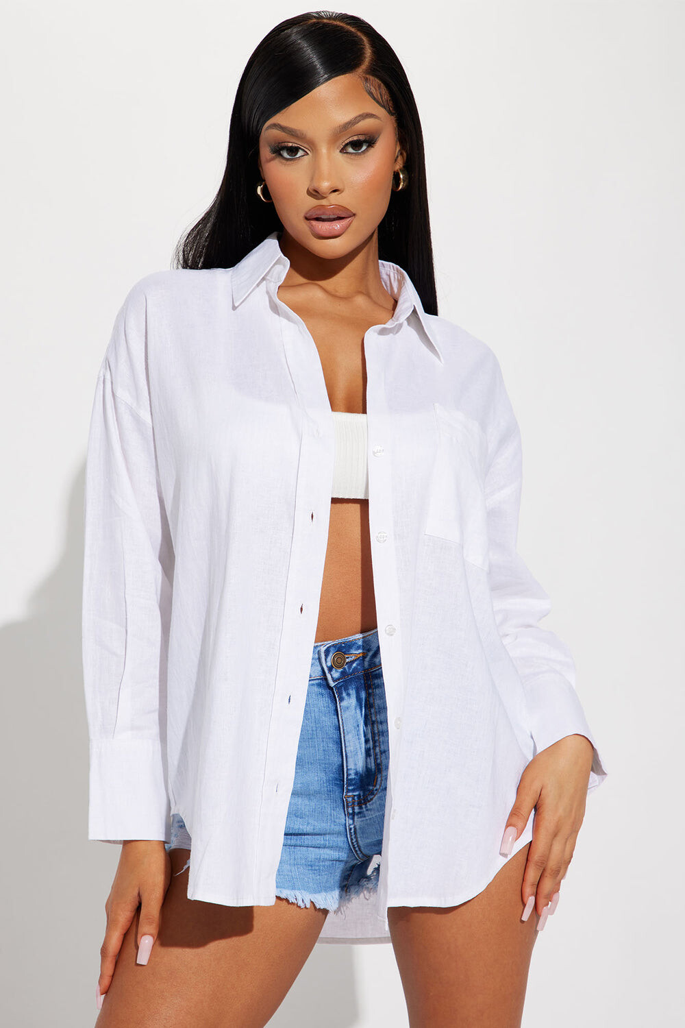 

Рубашка Fashion Nova IT10796, белый