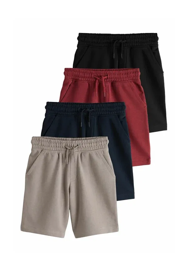 Комплект из 4 брюк спортивных, хлопок, Polyester, Next, Stone, Raspberry, Navy, черный/темно-синий/малиновый