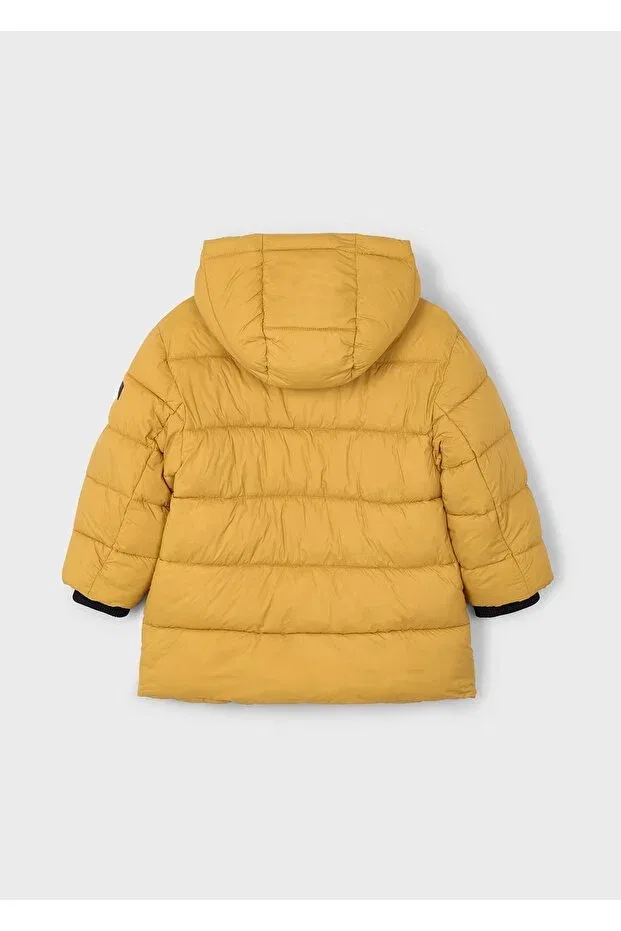 Детский пуховик для мальчиков с капюшоном Mayoral, Yellow — фото 2