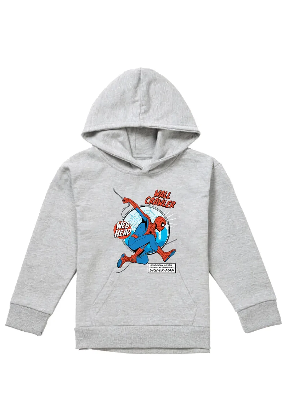 Детская худи Marvel Spiderman, Athletic Heather, серый — фото 4