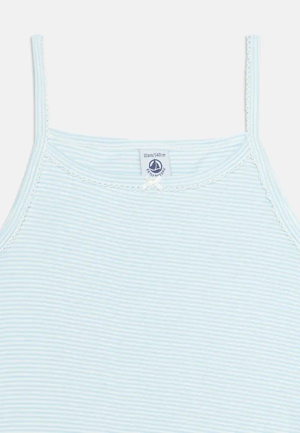 Комплект из 3 маек, хлопок, Chemises 3 pack, Petit Bateau, white/blue, белый/синий — фото 4