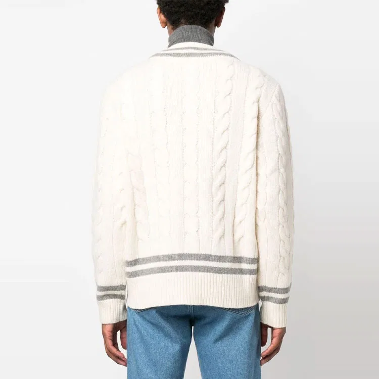 Женский кашемировый свитер с V-образным вырезом Bone White Polo Ralph Lauren — фото 4