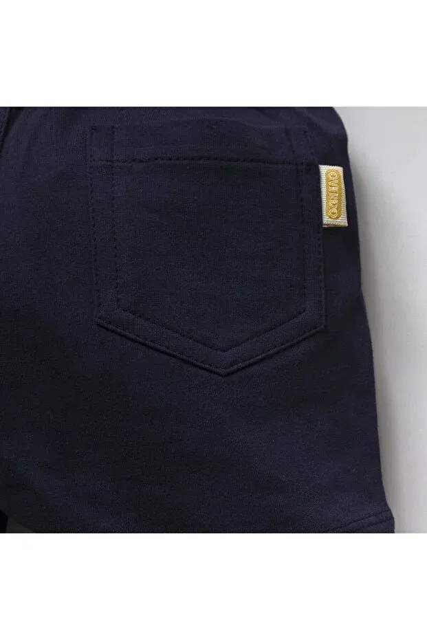 Детские шорты для мальчиков с принтом 2Ip teddy bear printed elastic waist unisex shorts Overdo, Navy Blue — фото 4