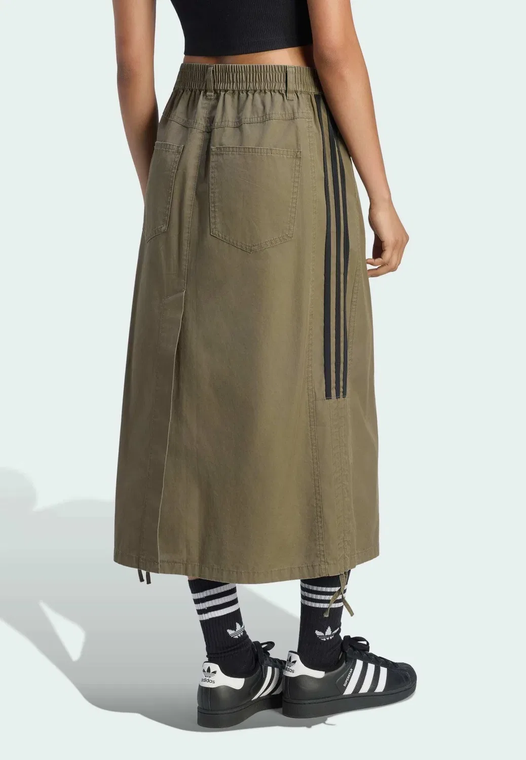 Юбка-Парашют - юбка Adidas Originals, Olive Strata — фото 2