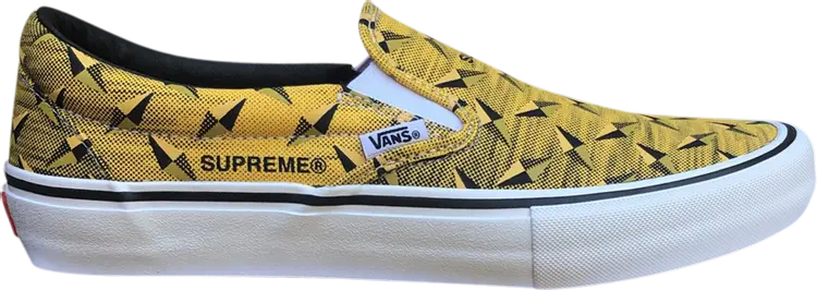 

Кеды Vans Supreme x Classic Slip-On Pro Diamond Plate Yellow, желтый