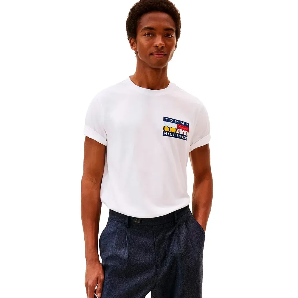 Футболка с коротким рукавом Colour Flag Tommy Hilfiger, белый