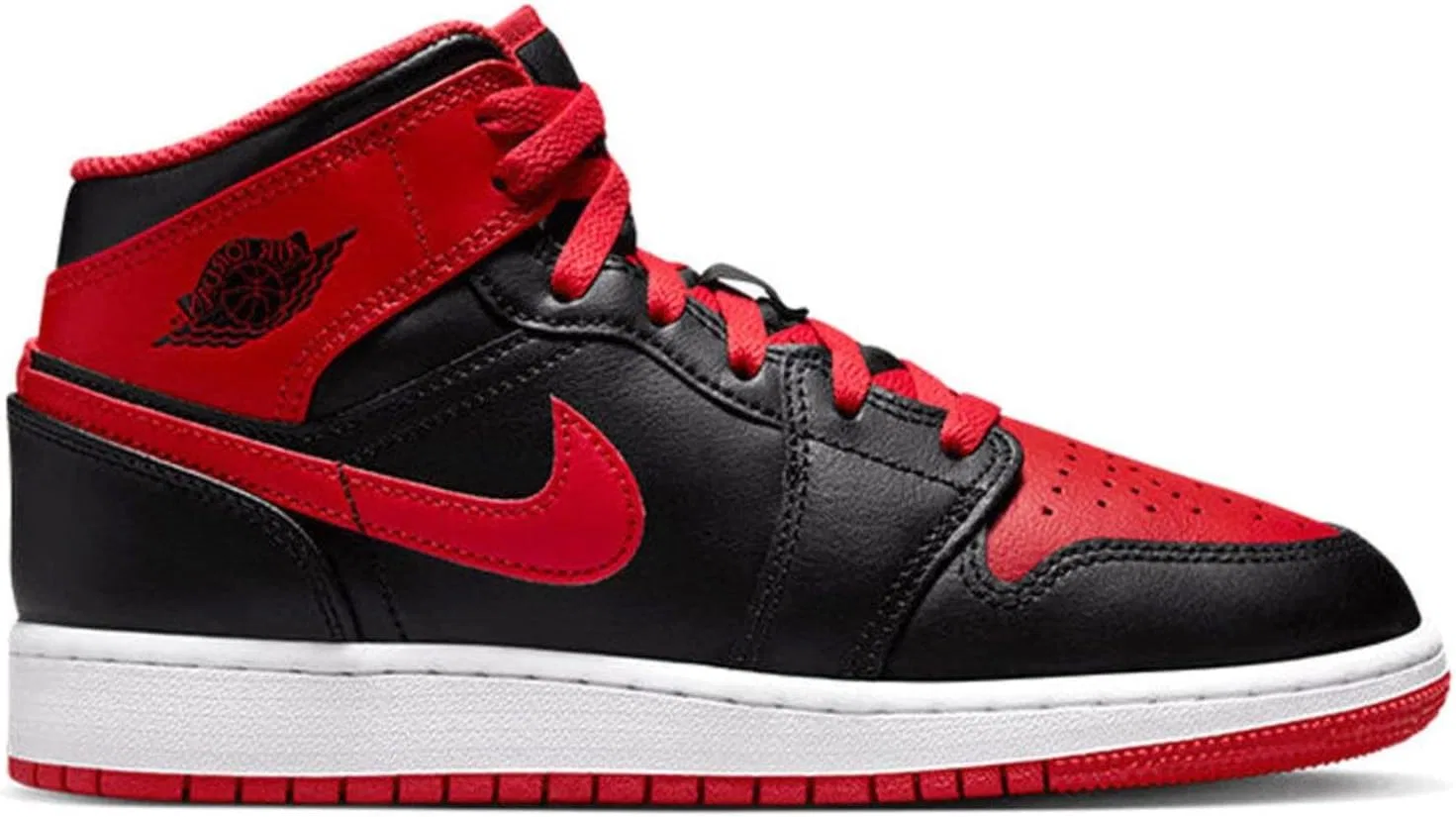 Мужские спортивные повседневные кроссовки Nike Air Jordan 1 Mid Paris, Black Red — фото 2