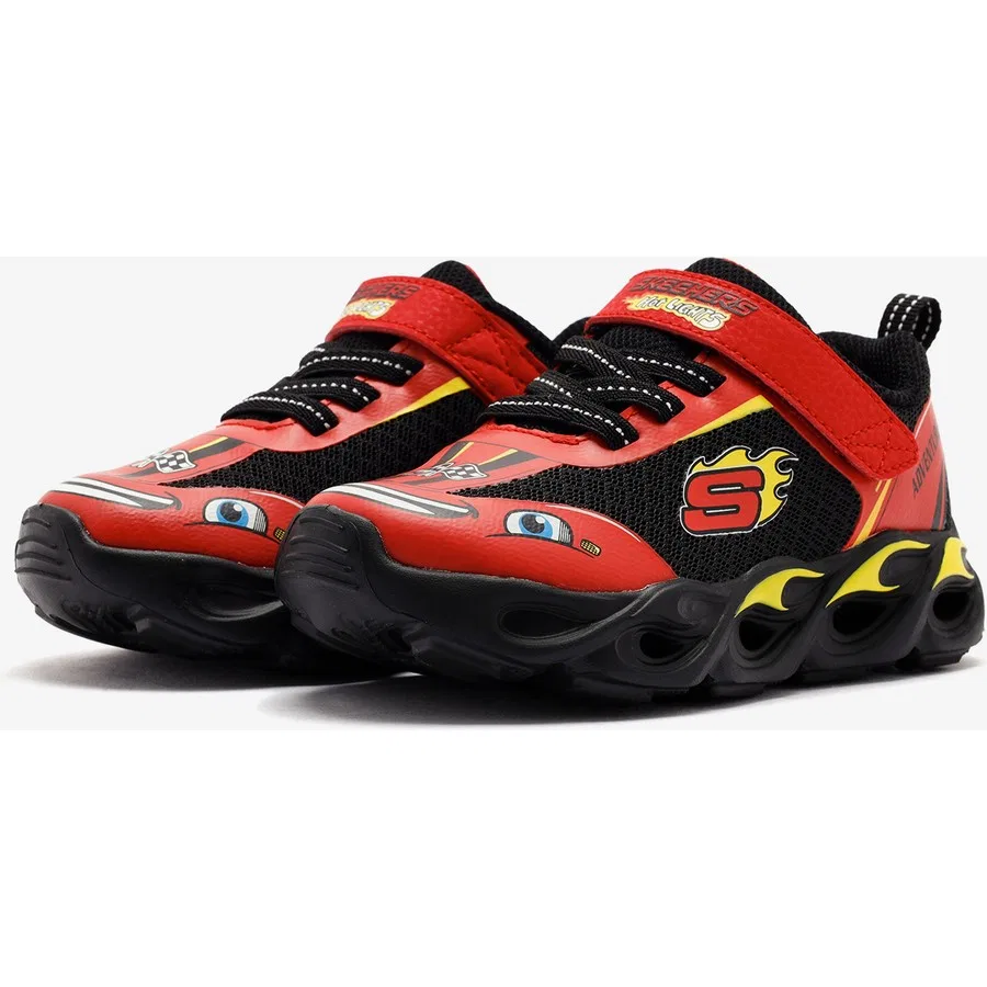 Кроссовки с подсветкой Thermo-Flash - Wheel Buddies Skechers, Красно-черный — фото 4