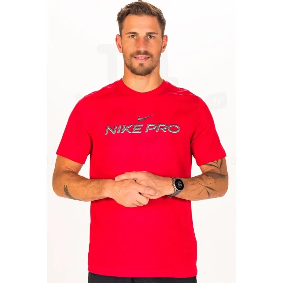 Футболка спортивная с коротким рукавом Nike Pro Dri Fit Training Tee, Красный