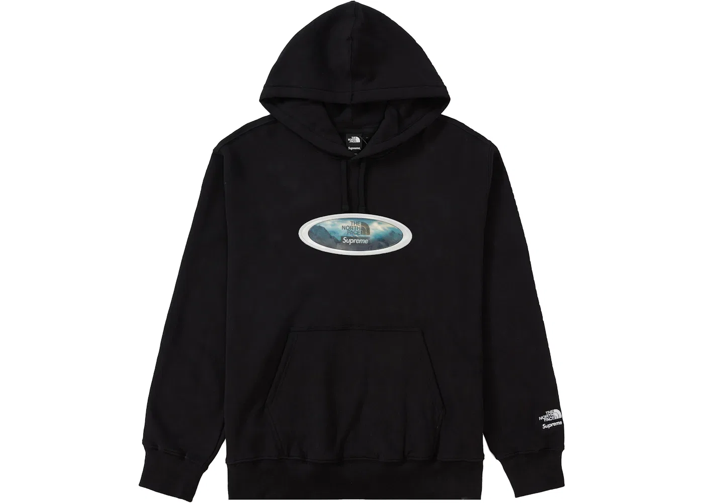 Мужская худи с принтом Lenticular Mountains Supreme, The North Face, Black