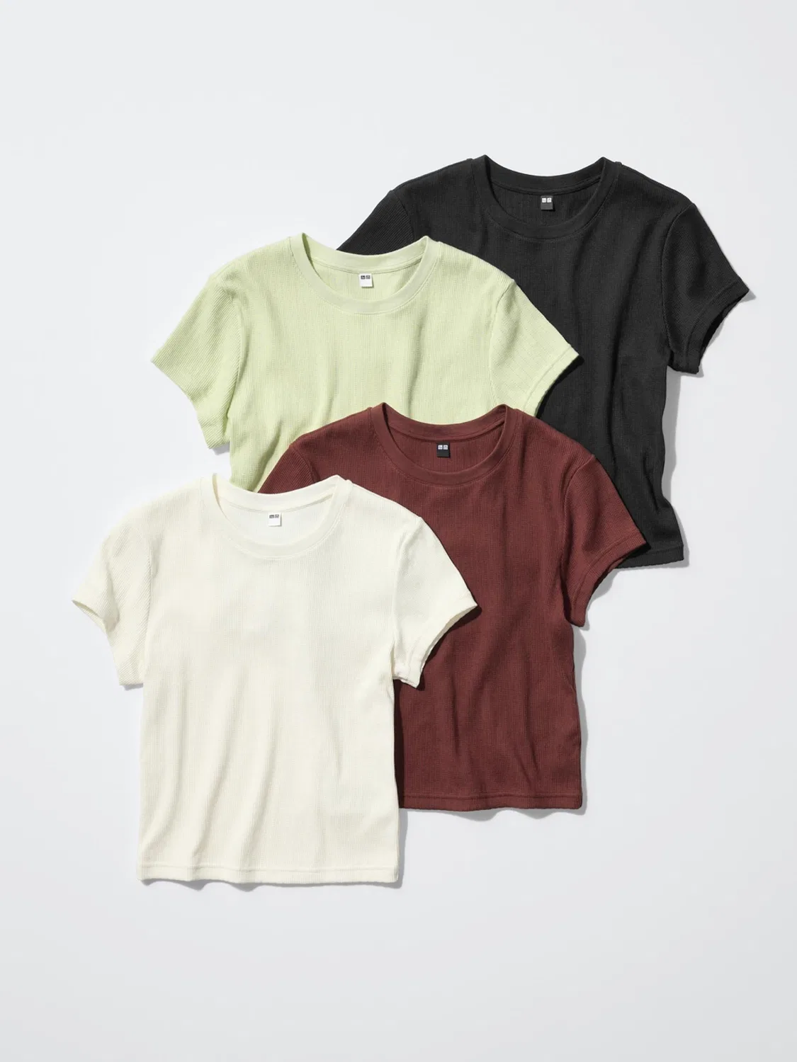 Футболка с коротким рукавом ребристая Uniqlo, сине-фиолетовый — фото 2