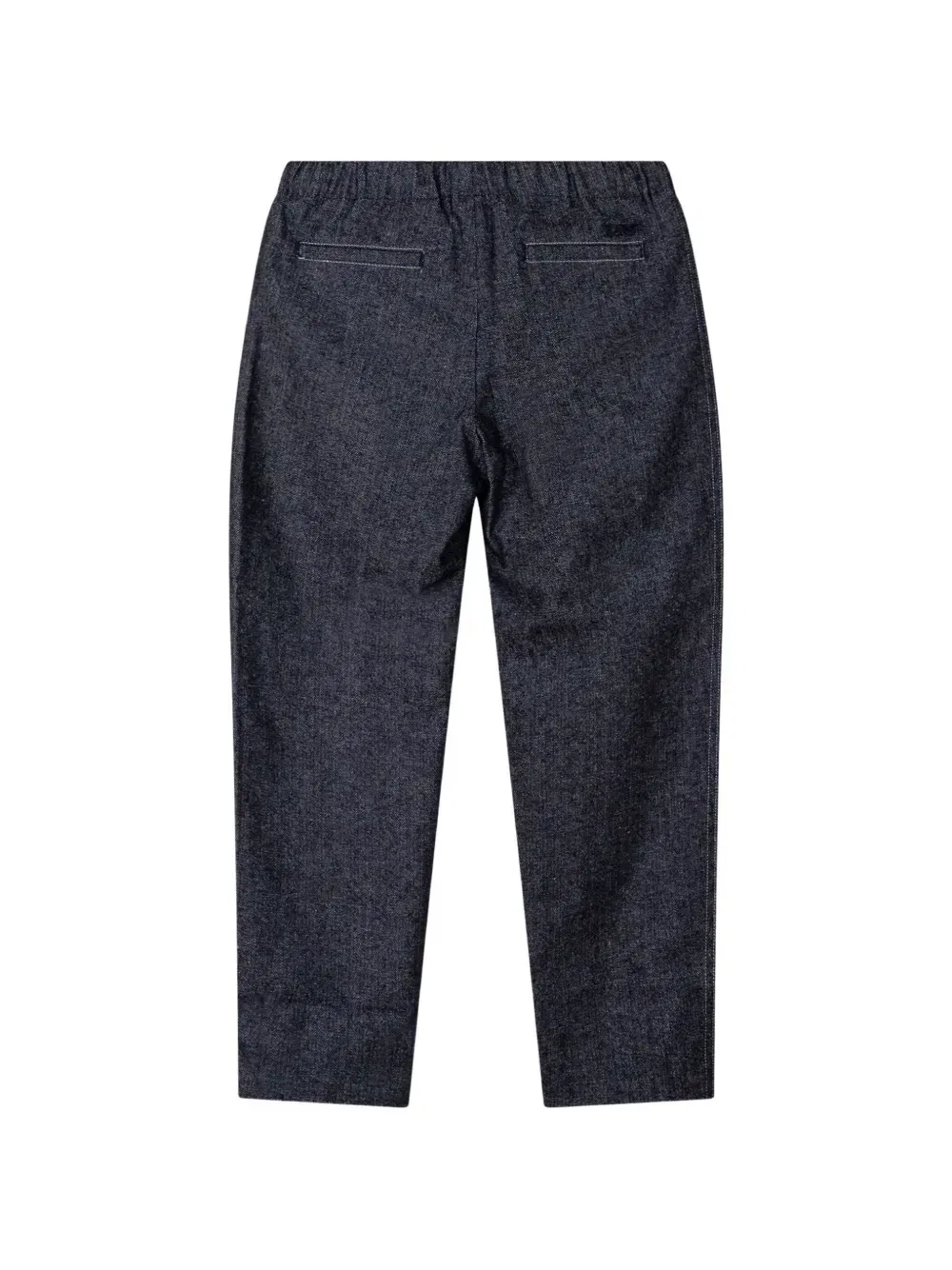 Брюки с кулиской и узором в елочку Emporio Armani Kids, синий — фото 2