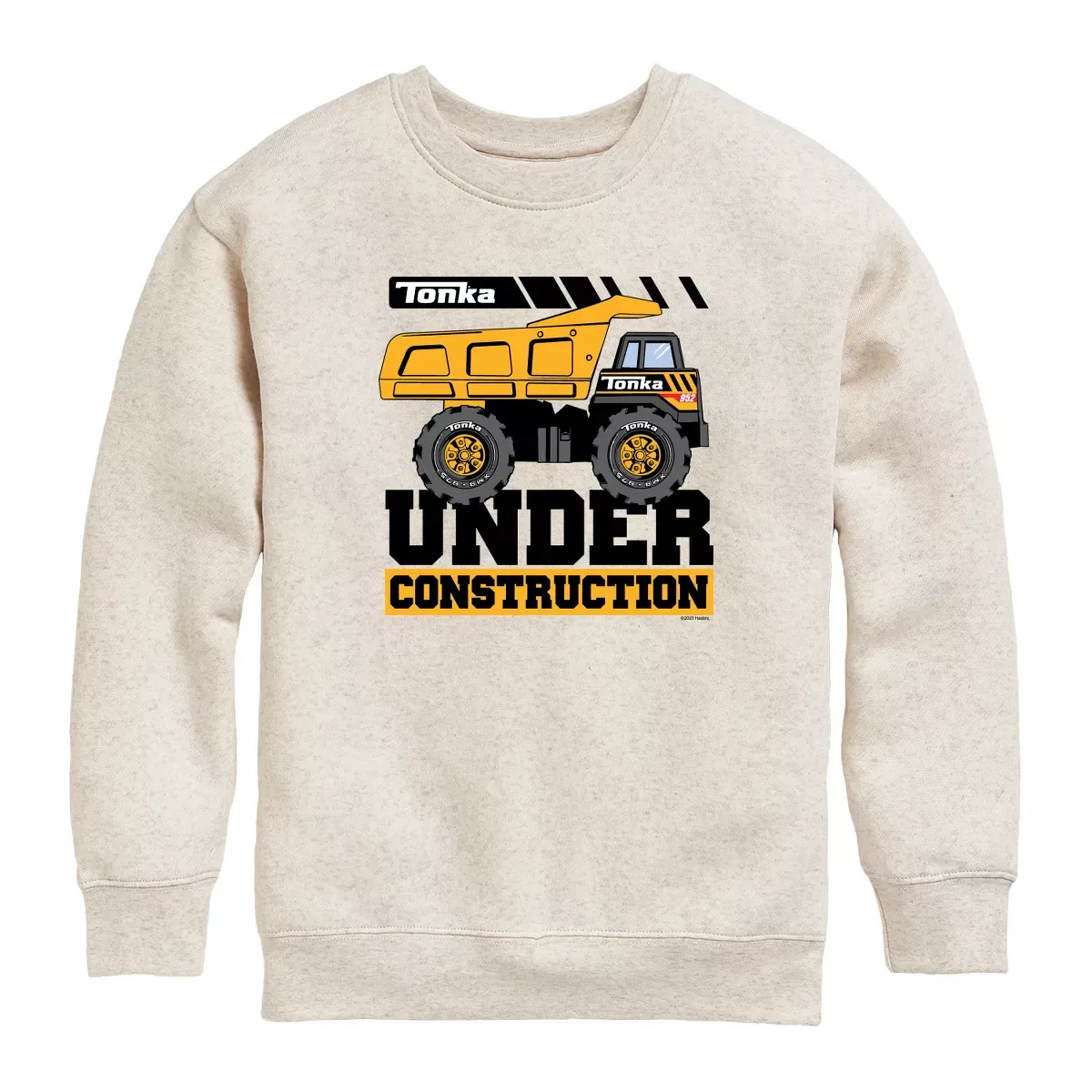 Детское худи для мальчиков с принтом Tonka Under Construction, Natural