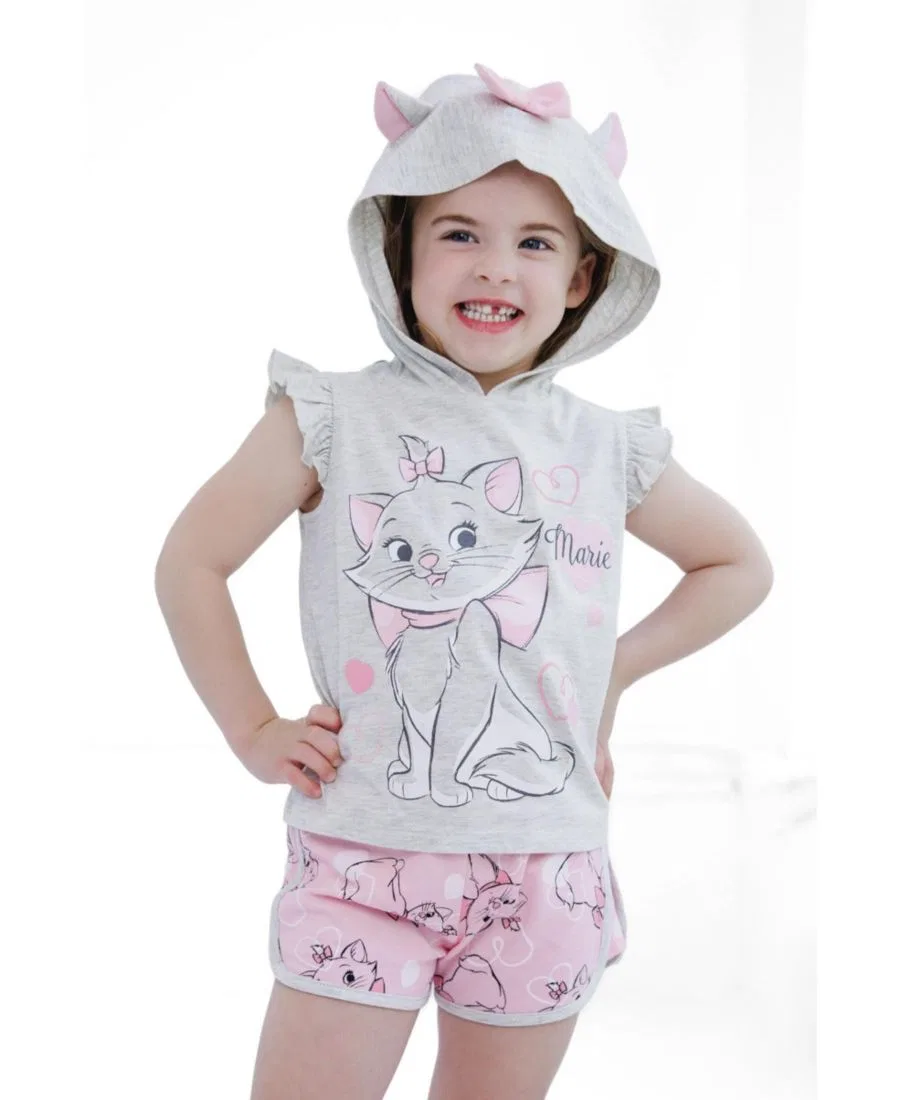 Комплект из худи и шорт с принтом Marie The Aristocats Winnie the Pooh, Grey Pink Marie — фото 2
