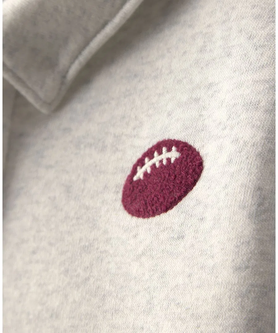 Комплект из футера с футбольным принтом, модель Football Fleece Carter's, Gray/Burgundy — фото 4