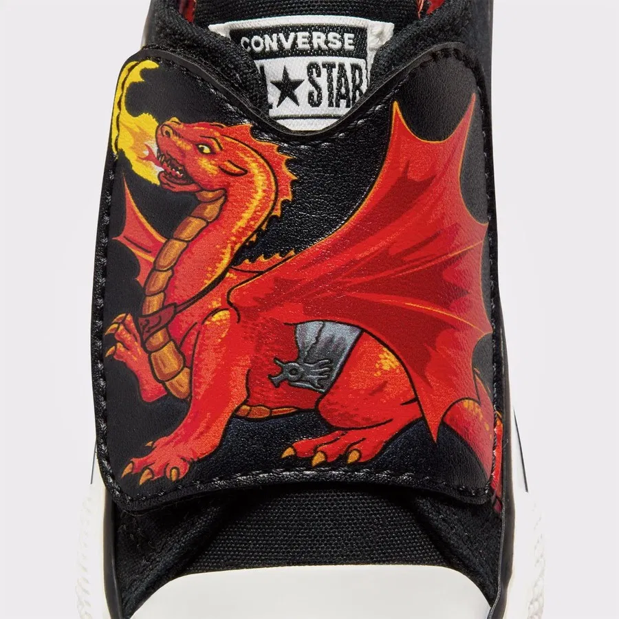 Детские кеды с принтом Dungeons Dragons Converse, Черный — фото 3