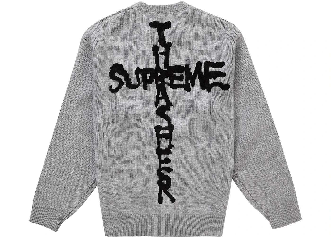 Мужской свитер с принтом Supreme Sweater (FW24), Heather Grey