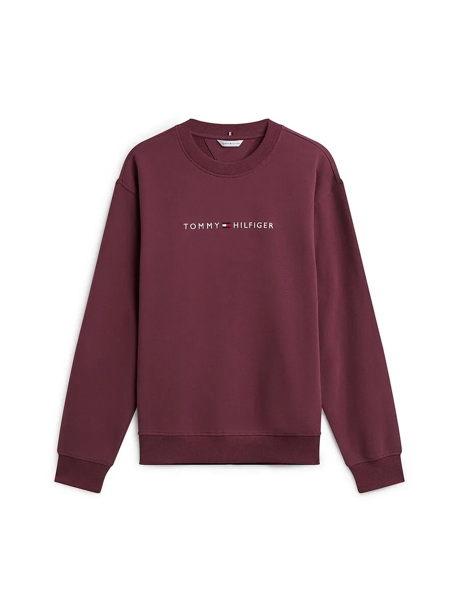 Толстовка TOMMY HILFIGER 'Essential' баклажанового цвета