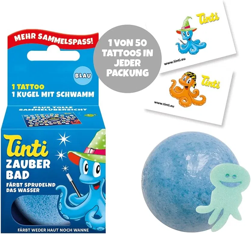 Бомбочка для ванны Tinti Magic Bath Blue, 40 г, Blue