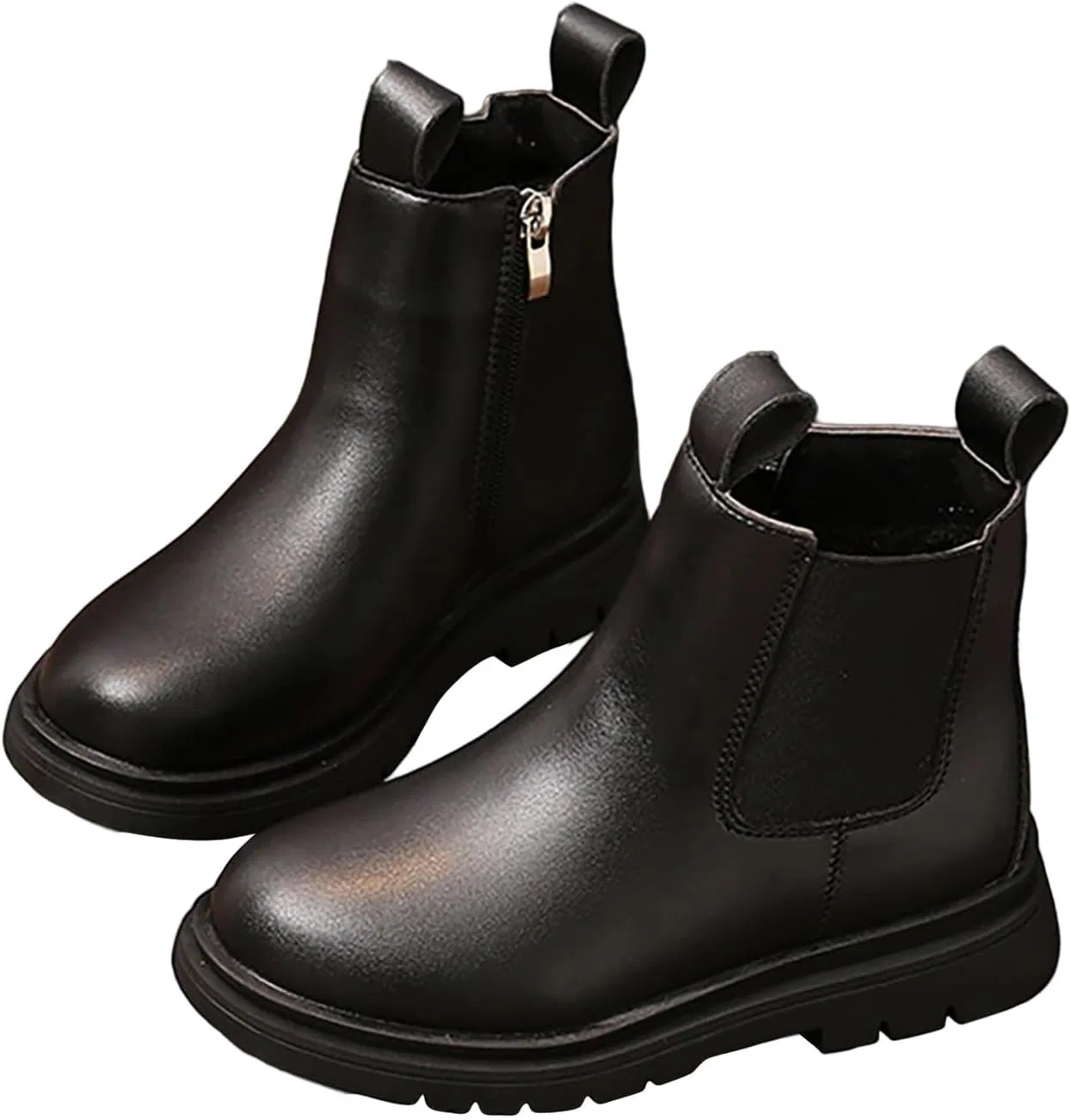 Детские зимние ботинки на меху с молнией Zzalalana, Black