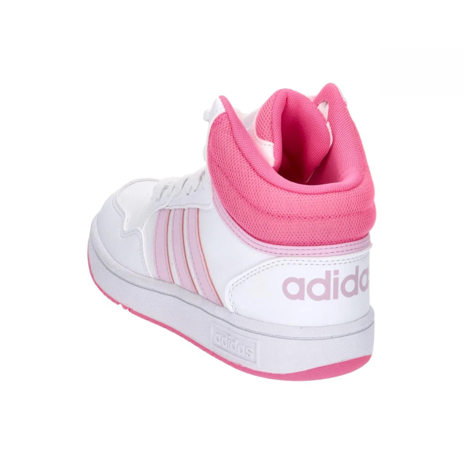 Детские кроссовки для мальчиков и девочек с поддержкой Hoops Mid Adidas, Cloud White Orchid Fusion Lucid Pink — фото 4