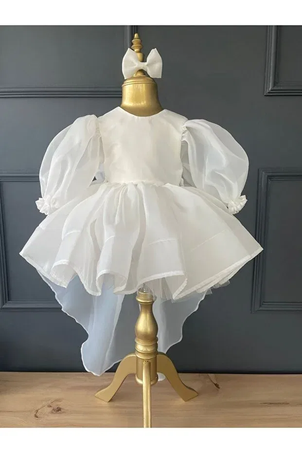 Детское платье для девочек с длинным рукавом Laresse, White