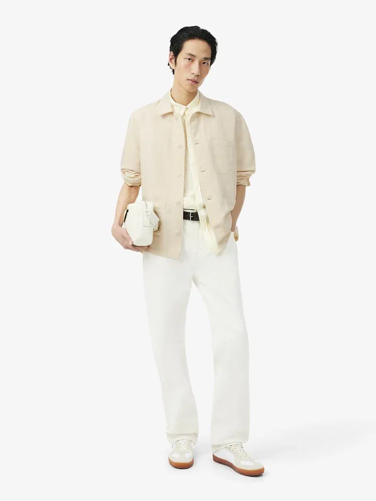 Длинная рубашка, мульти-карманы, модель CH5993 LACOSTE, Ivory — фото 4