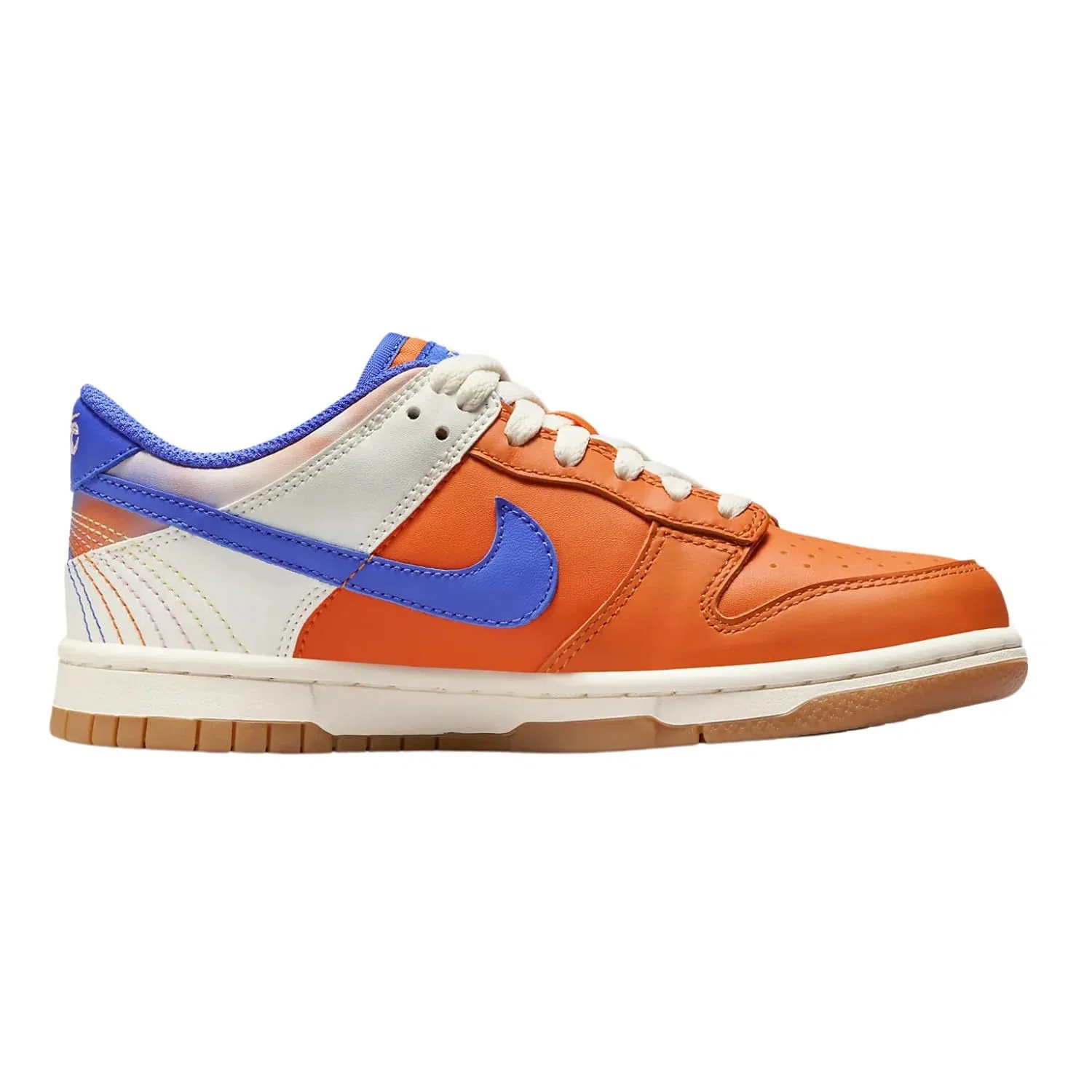 Детские кроссовки для девочек с принтом NIKE Dunk NIKE, Safety Orange Med Soft Pink — фото 2