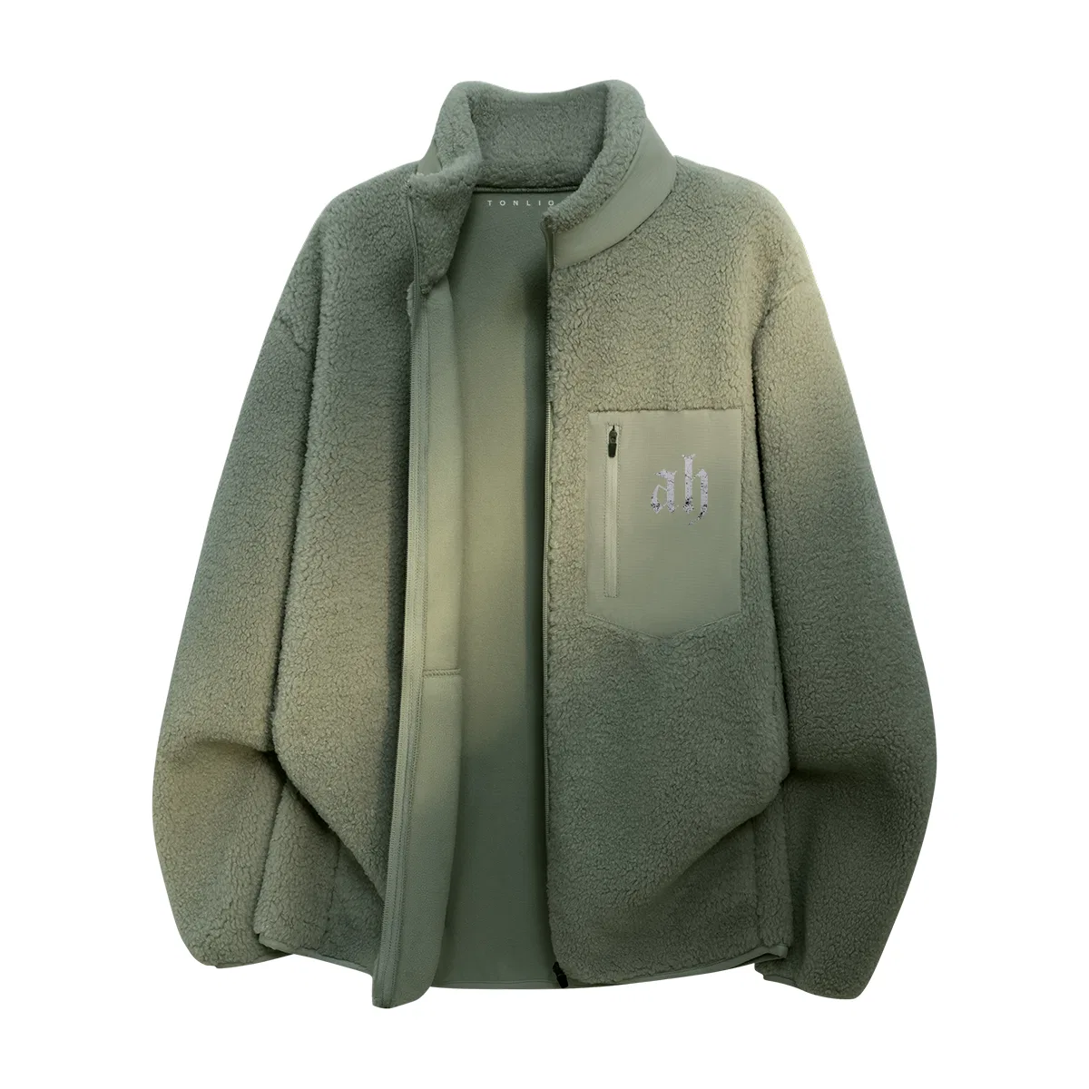 Детское пальто из флиса с принтом Unisex Tonlion, Цвет Пальмовый Зеленый