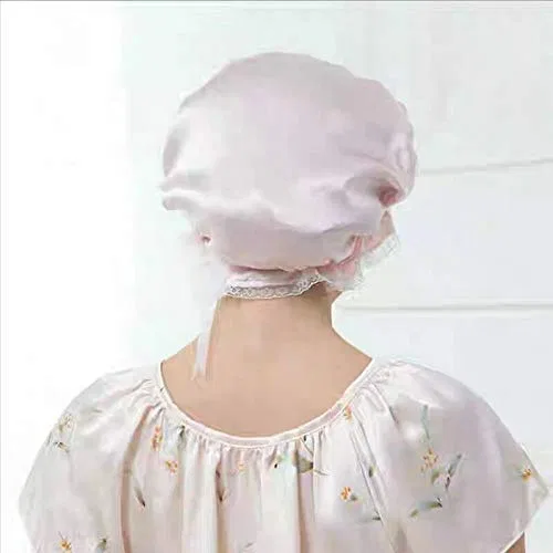 Шапочка для душа из натурального шелка, Gaorui, 1 шт, 200 г, Yellow — фото 2