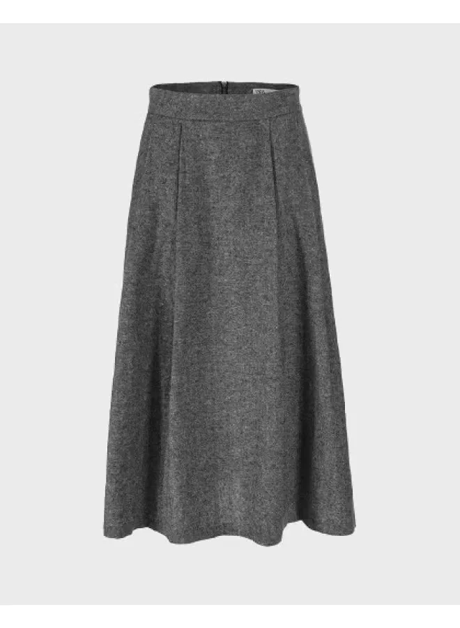 Юбка-трапеция миди Zara, серая