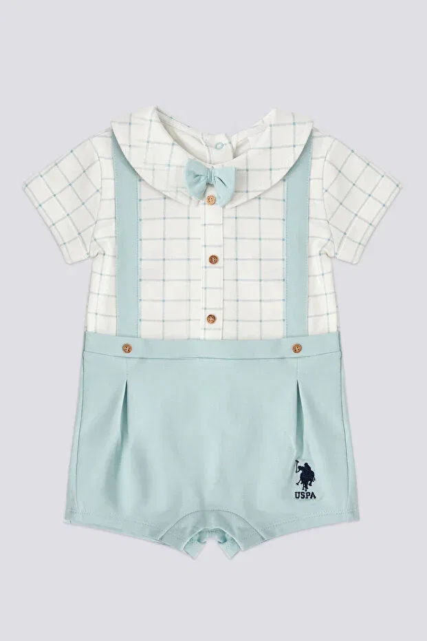 Детский комбинезон для мальчиков с коротким рукавом U.S. Polo Assn., Water Green