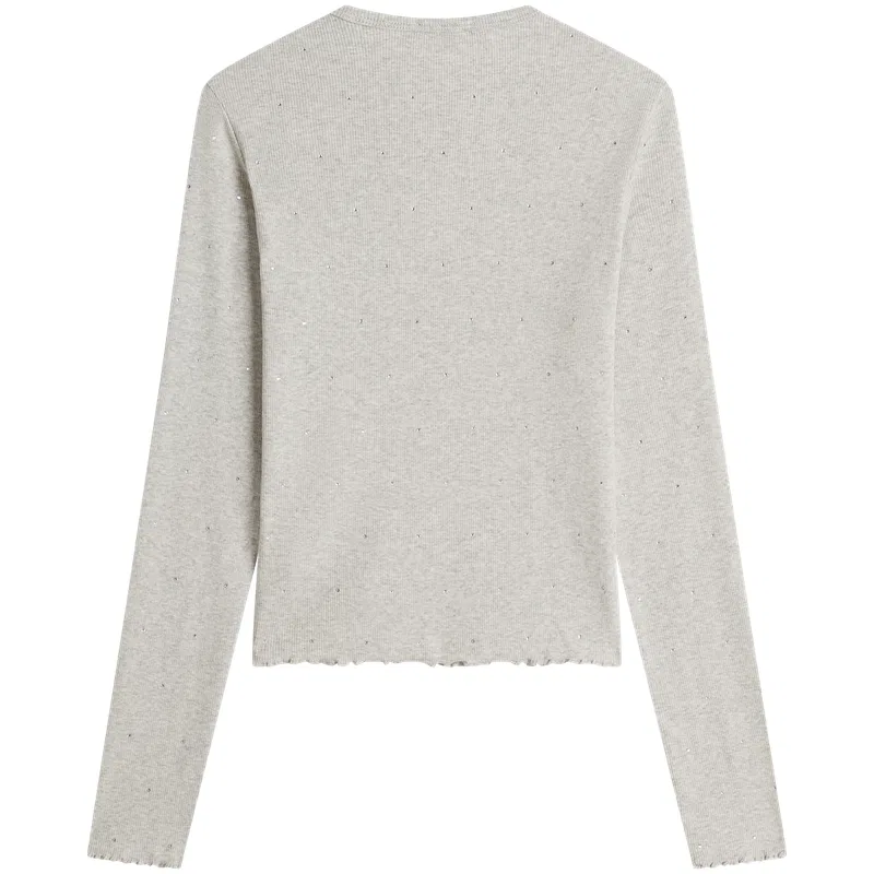 Женская футболка с круглым вырезом Tommy Hilfiger, Gray P08 — фото 4