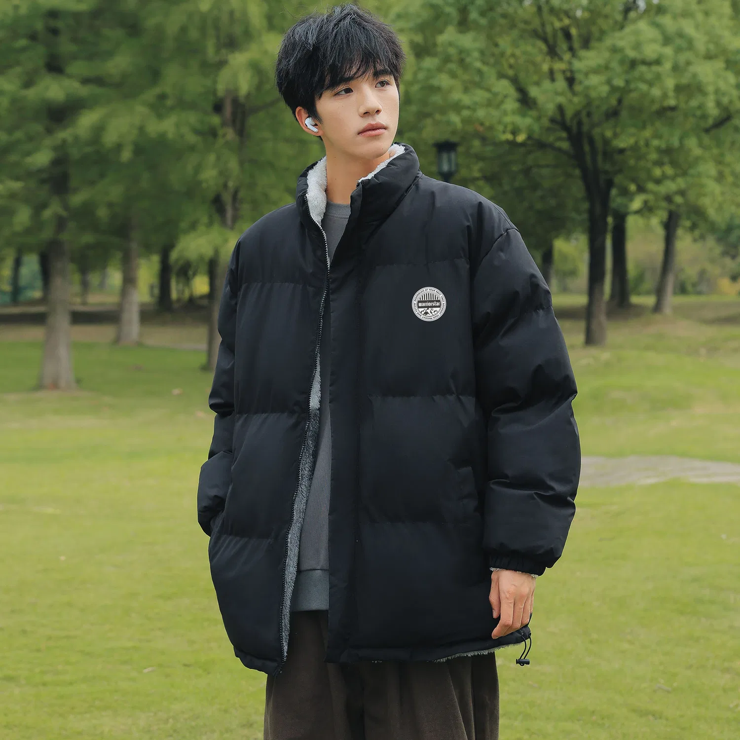 Детский пуховик с принтом Puffer Jacket Coat Unisex WARRIOR — фото 4