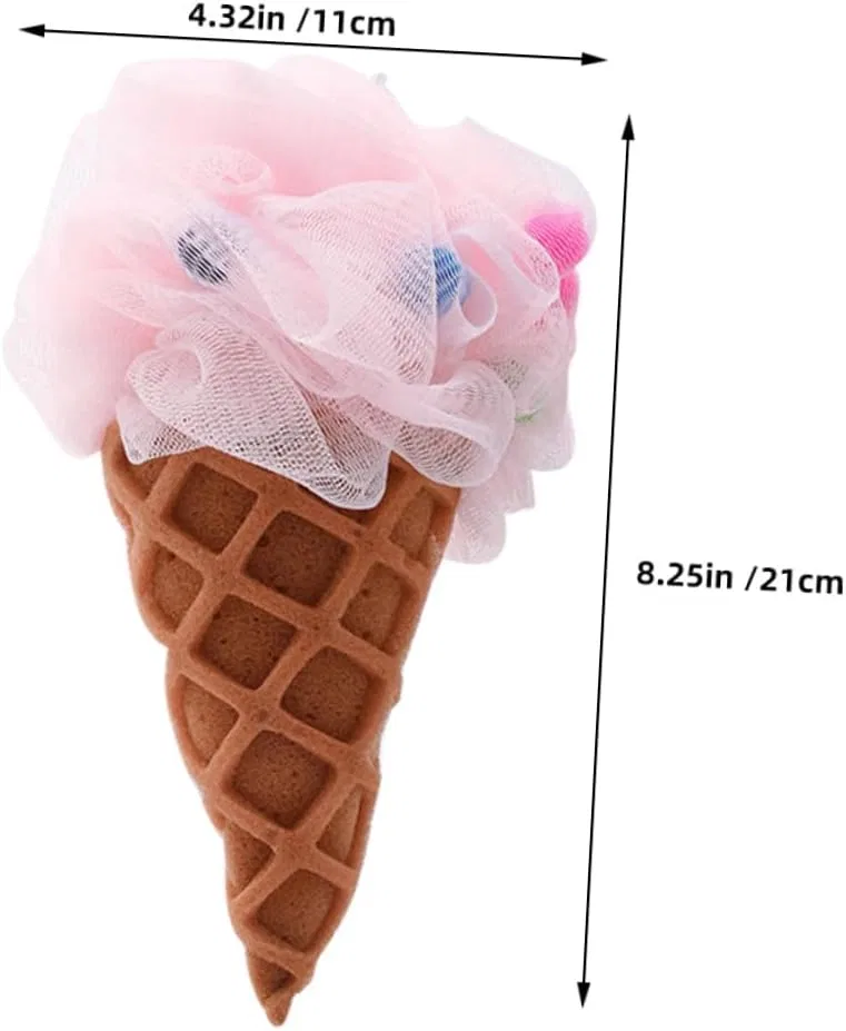 Спонж для ванны Ice Cream, BUGUUYO, 39 г, Розовый — фото 2