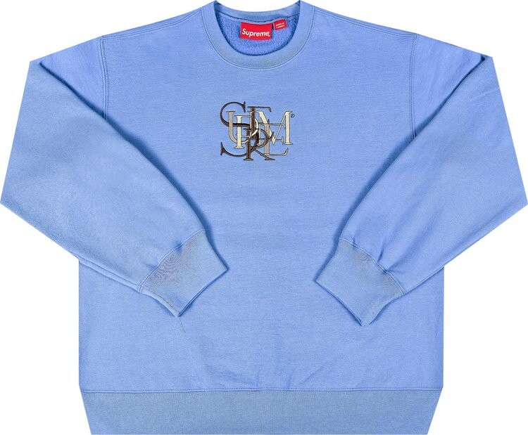 

Толстовка Supreme Overlap Crewneck 'Light Blue', синий