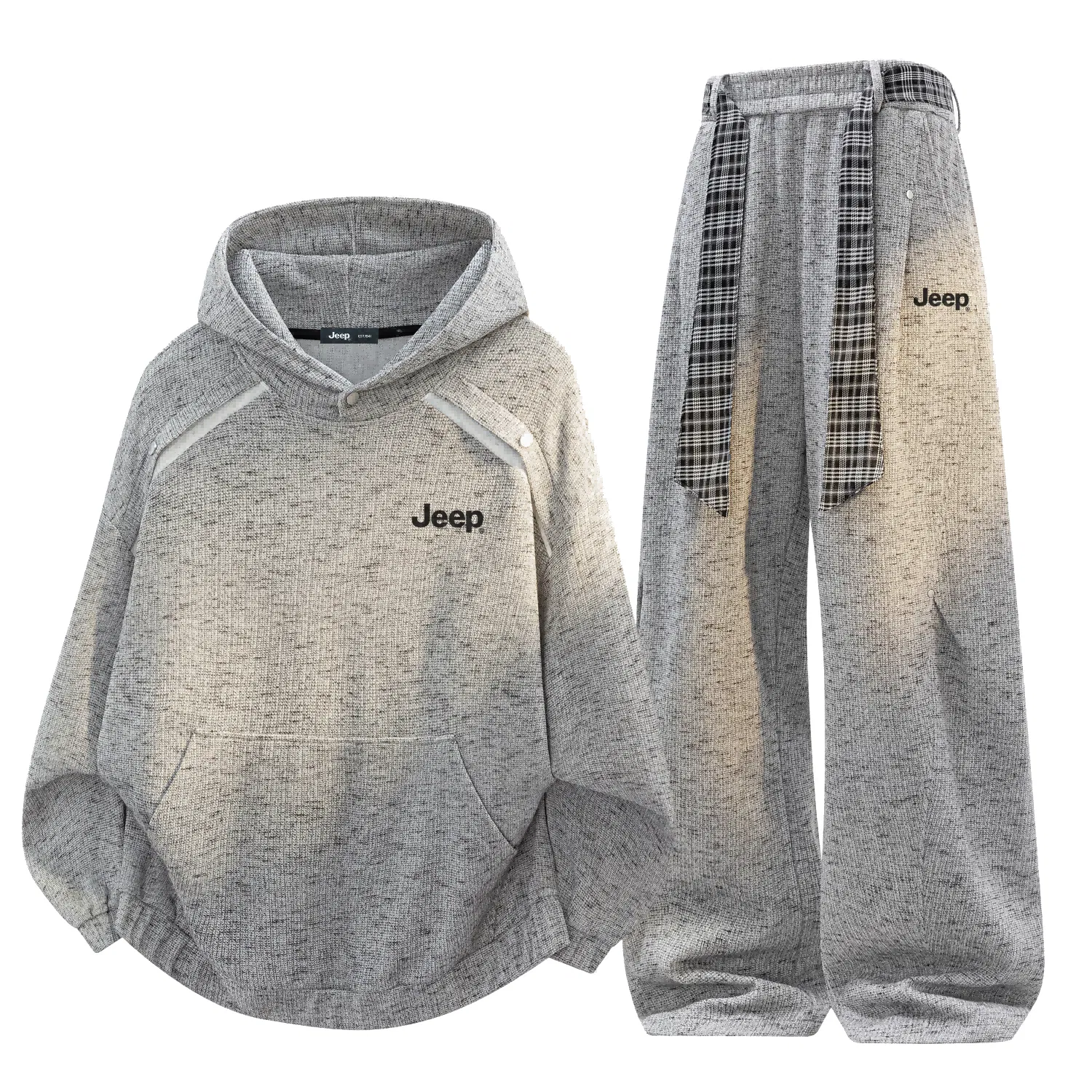 Детский комплект из худи и брюк с капюшоном Jeep, Heather Grey