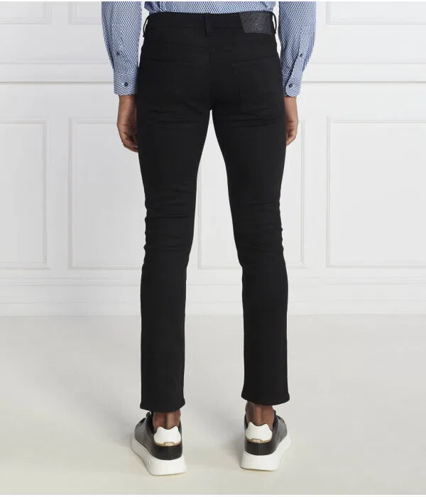 Мужские джинсы slim fit с добавлением кашемира Delaware BOSS, черный — фото 4