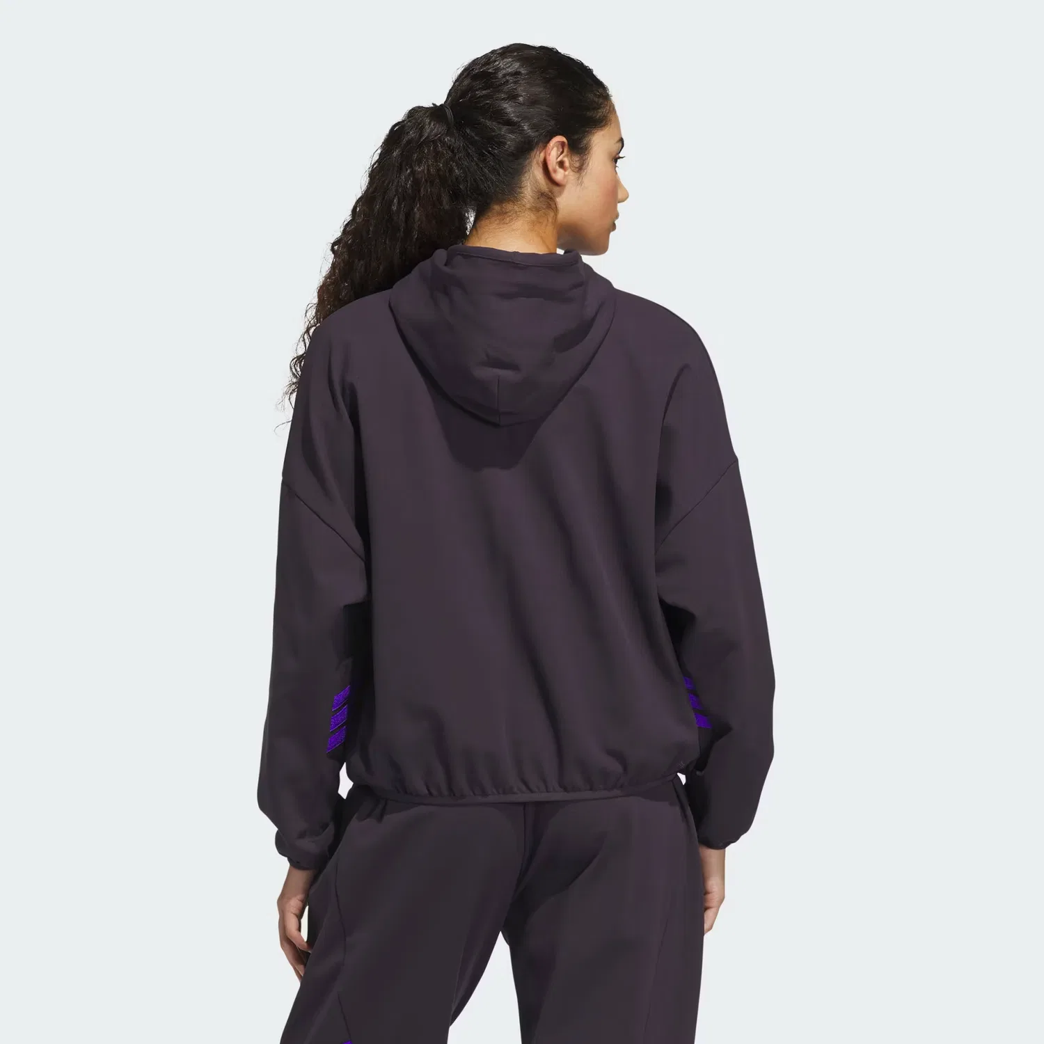 Женское худи на молнии с капюшоном Crazy Warm Fleece Adidas Performance, Aurora Black — фото 2