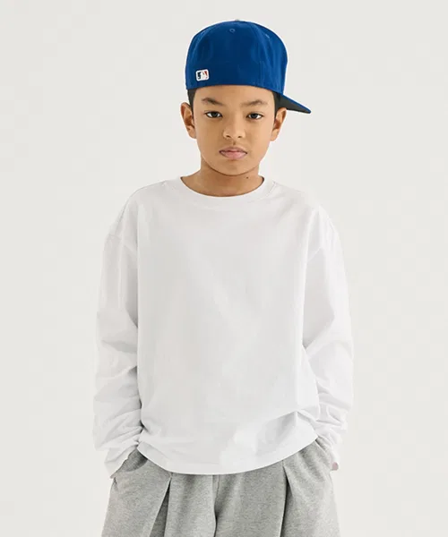 Детский лонгслив с длинным рукавом укороченный, модель Solid Crop Long Sleeve TAKEASY KIDS, Белый — фото 2