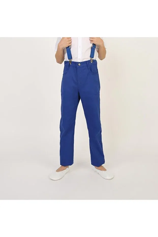 Детские брюки для девочек льняные Nacar Çarşı, Saks Blue