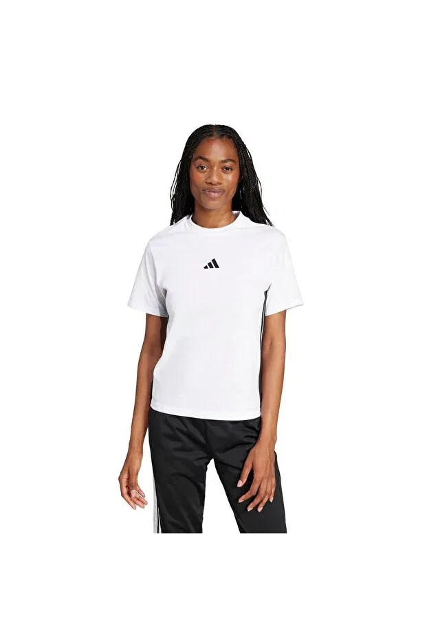 Женская футболка спортивная с коротким рукавом Adidas, White/Black