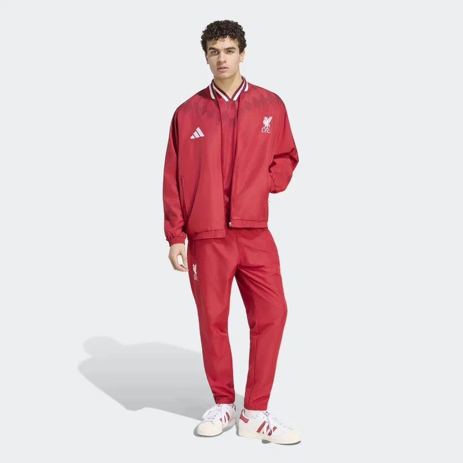 Куртка спортивная с длинным рукавом Liverpool FC Stadium adidas, Красный — фото 3