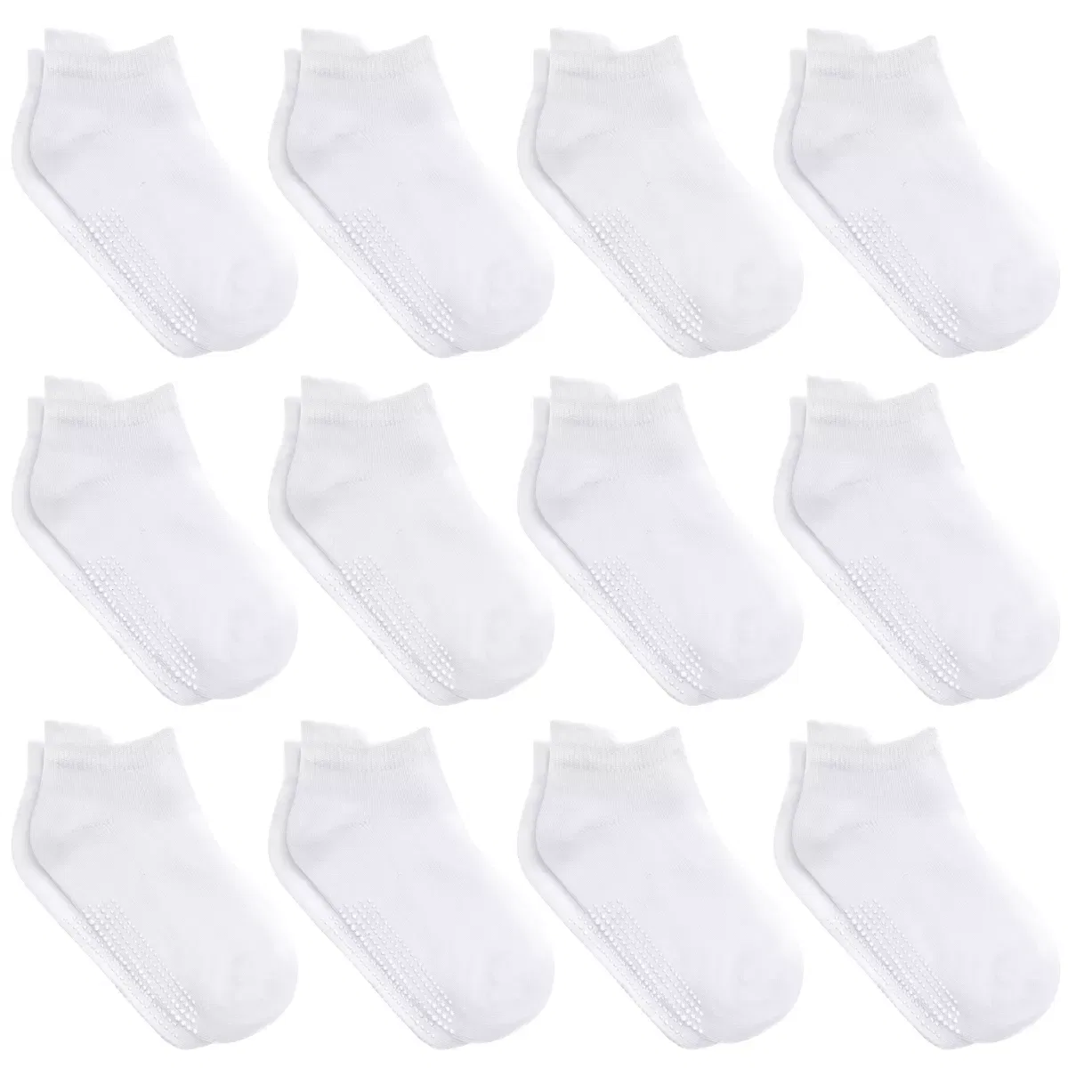 Детские носки без скольжения с захватами 12 пар LEGWEAR, White