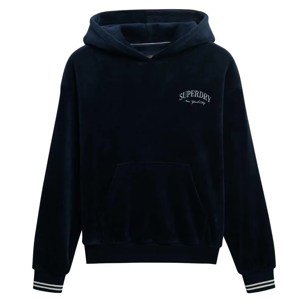 Худи свободного кроя Country Club Velour Superdry, синий