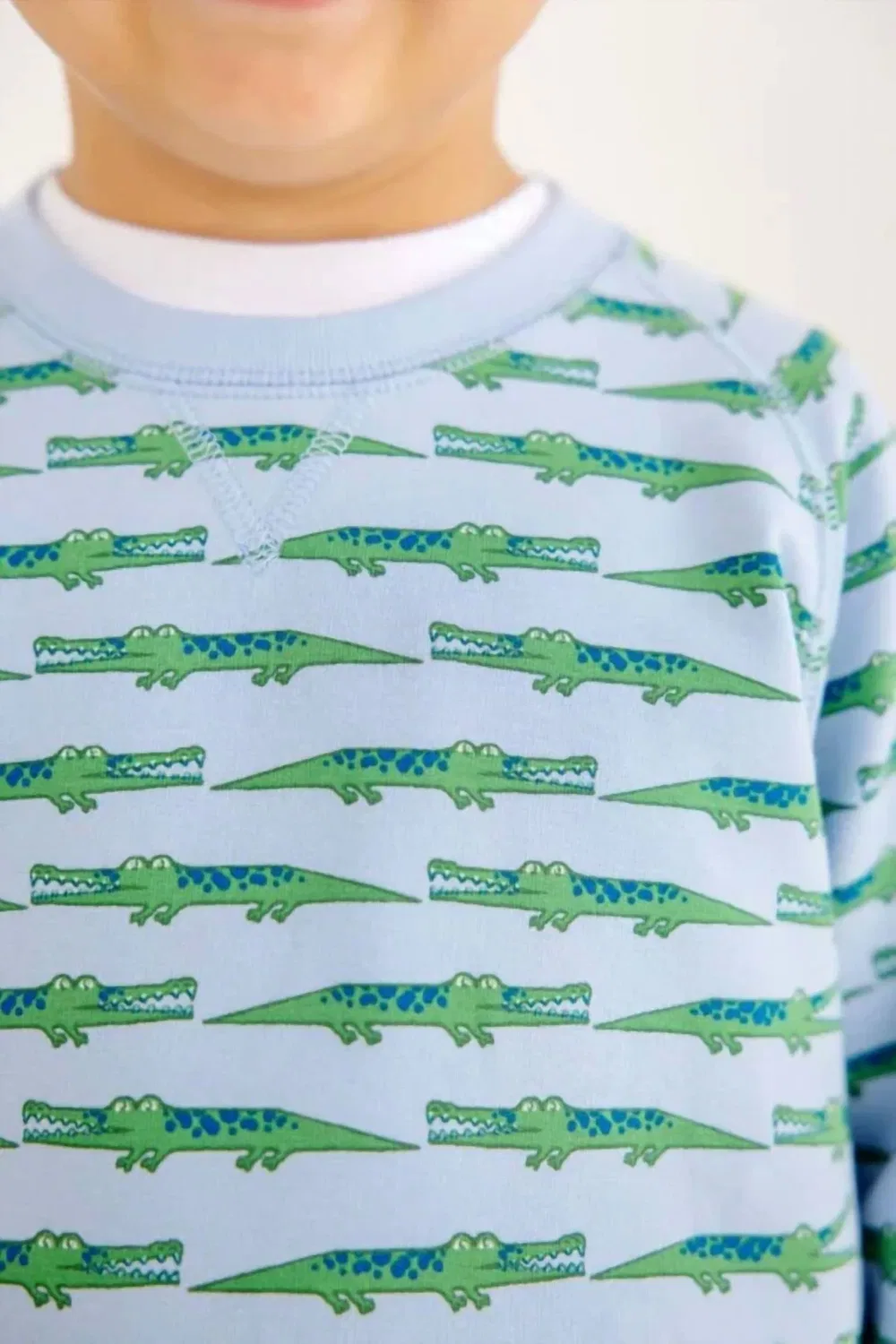 Детский пуловер с принтом Cassidy Comfy Crewneck Top In See Ya Later Alligator The Beaufort Bonnet Company — фото 3