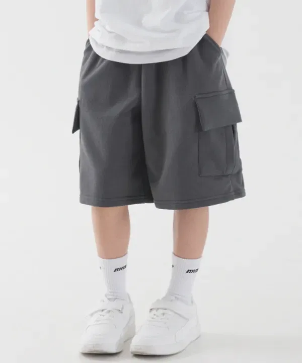 Шорты карго мягкие, Half Pants Pianer Kids, угольный — фото 2