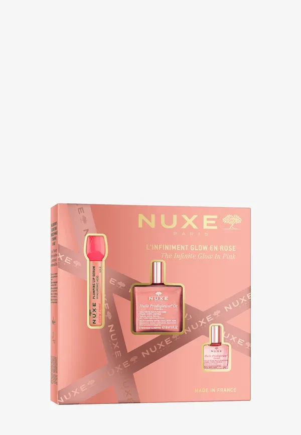 Набор косметики масла для лица, тела и волос The Infinite Glow in Pink Nuxe, розовый